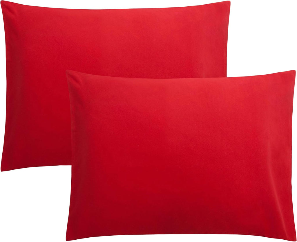 FLXXIE Pillow Cases Standard Size, Soft Microfiber Pillow Covers with Envelope Closure, Wrinkle, Stain Resistant Pillowcases, 2 Piece…