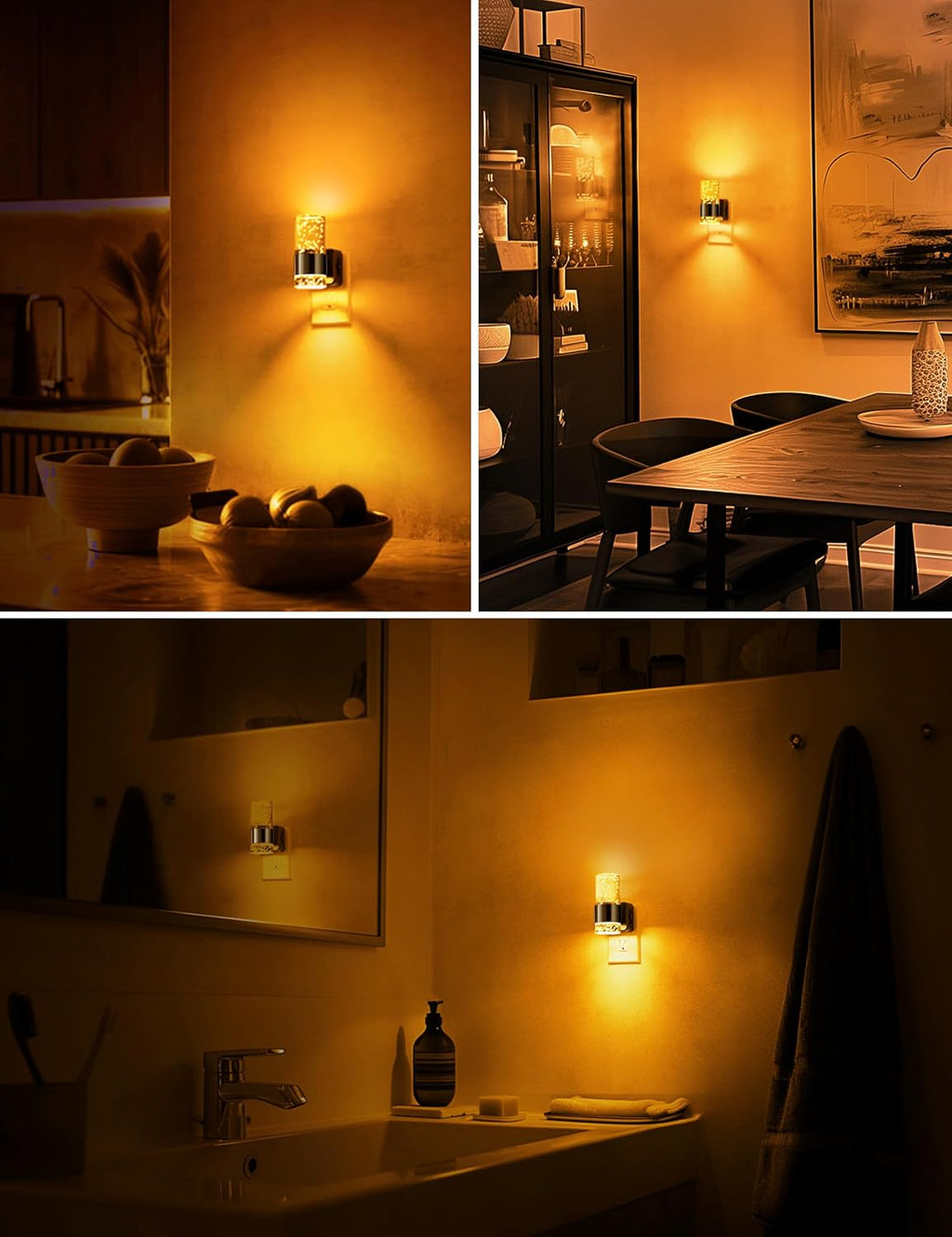 L LOHAS LED Night Light, Dimmable Night Lights Plug into Wall, Acrylic Nightlights with 0-100 LM Adjustable Brightness, Amber Plug in…