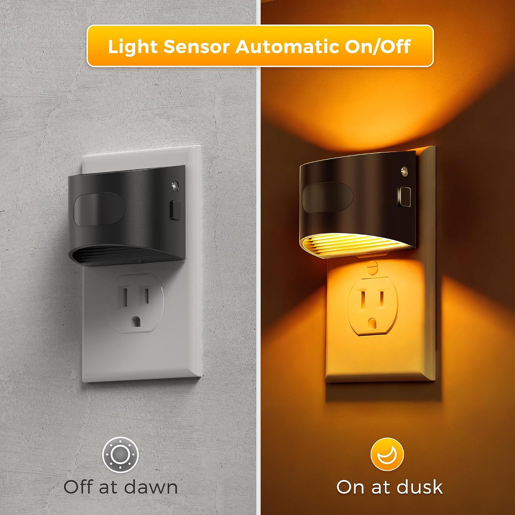 L LOHAS LED Night Light with Motion Sensor & Dusk to Dawn Sensor, Night Lights Plug into Wall with 30-100lm Adjustable Brightness…