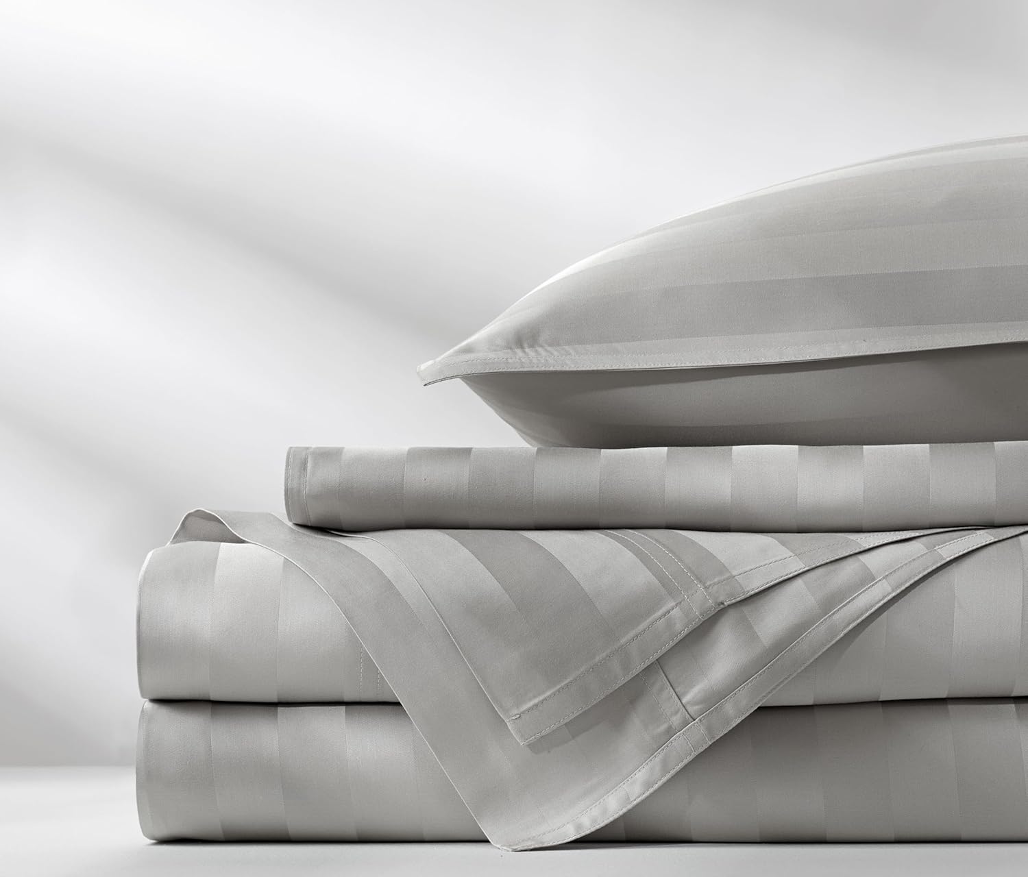 PureBamboo Pure Bamboo Split King Sheets, Genuine 100% Organic Viscose Derived from Bamboo Bed Sheet Set, Soft & Cooling, Double Stitching,…