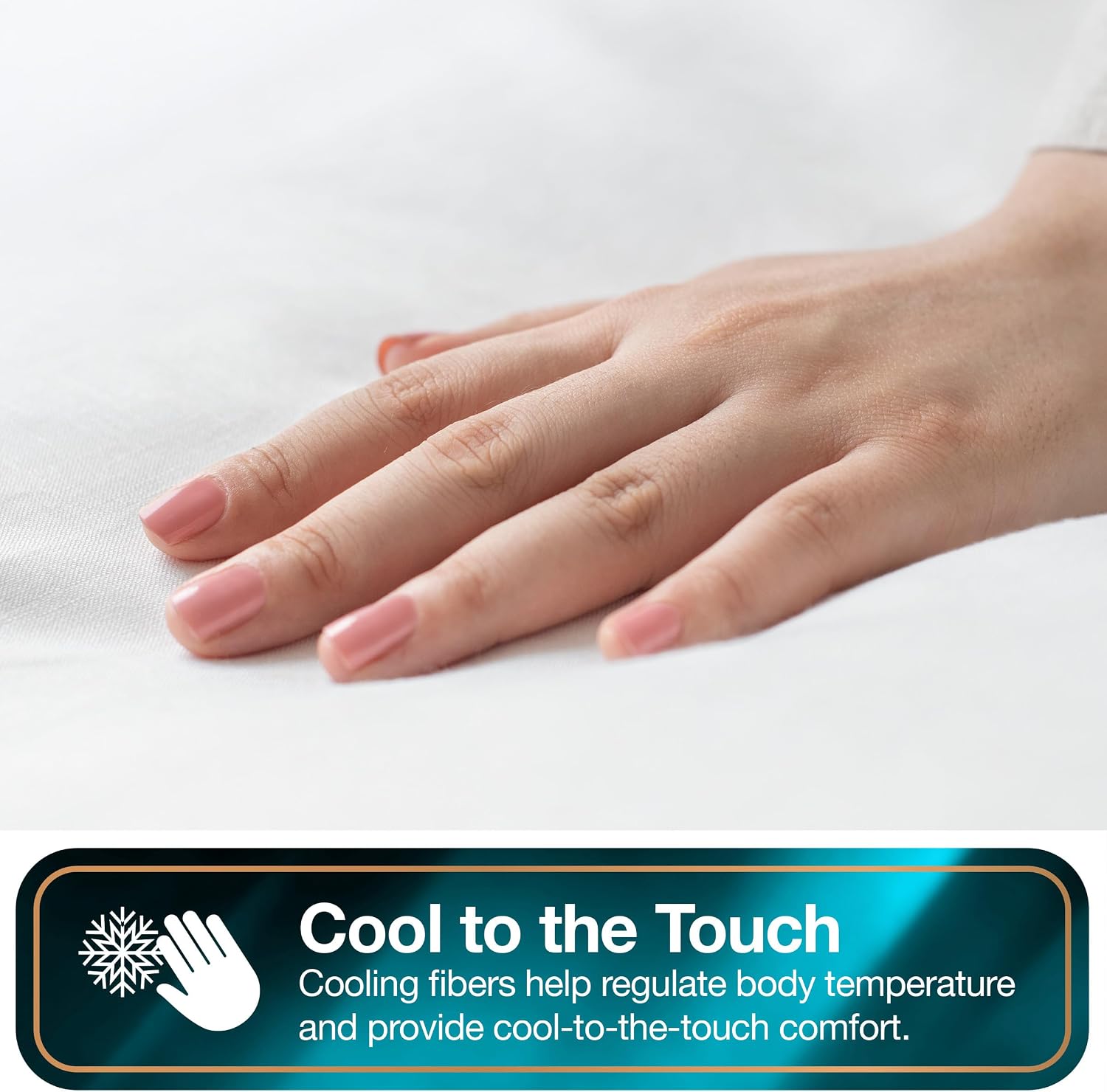 All-in-One Cool Chill Standard Size Pillow Protectors with Zipper, Set of 2 Soft Cooling Pillow Cases for Hot Sleepers, 20" x 28", White