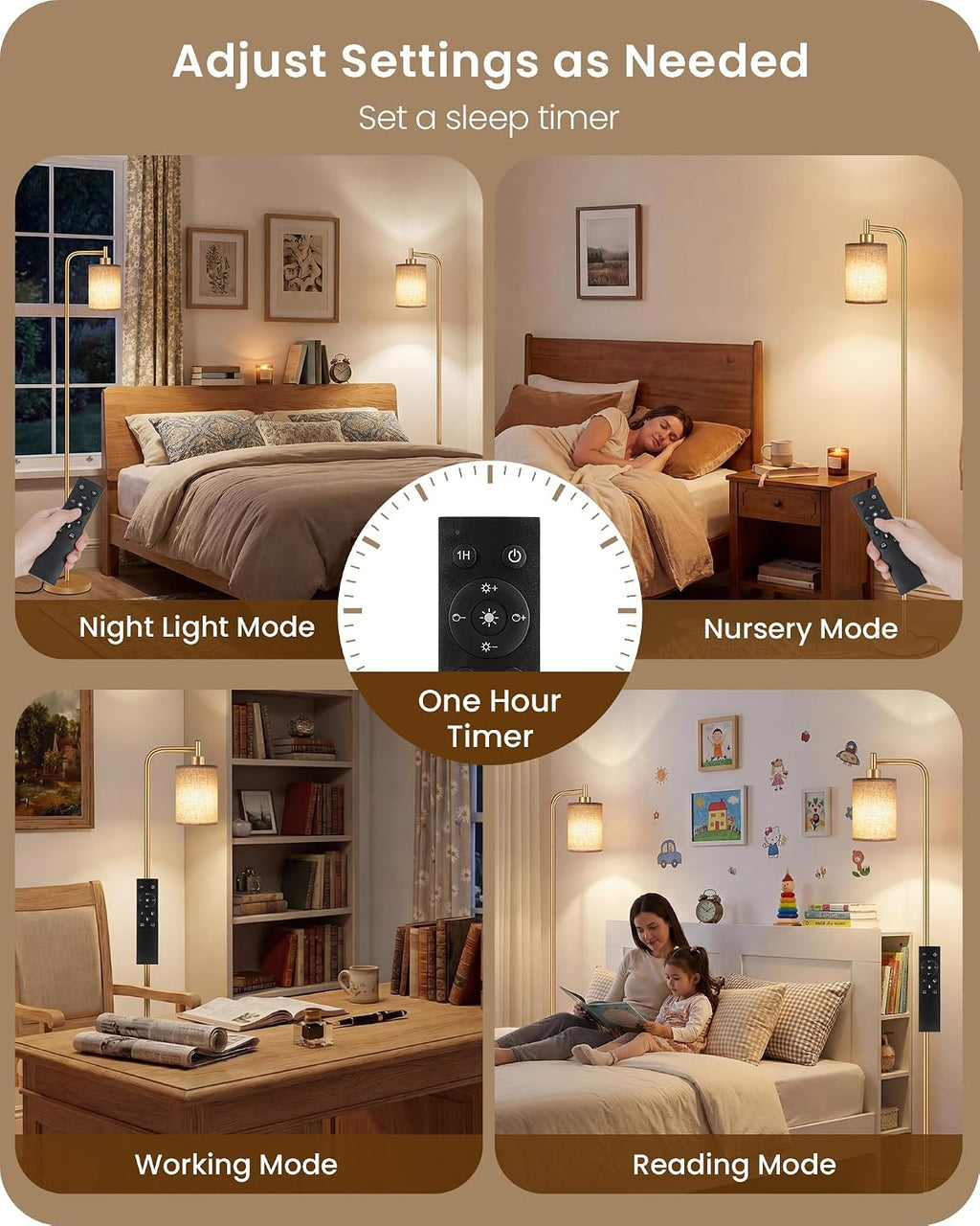 2Pack Dimmable Floor Lamp for Living Room with Remote and Foot Switch, Modern Standing, Corner Lamp,10W Bulb 3 Color Temperatures, for…