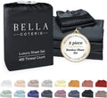 Bella Coterie Luxury Bamboo Viscose Split King Size Sheet Set | 2 Fitted Sheets for Sleep Number & Adjustable Beds | 100% Organically…