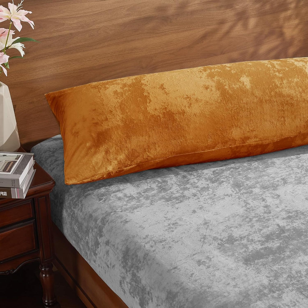 BEDELITE Velvet Body Pillow Cover with Zipper, Soft and Plush 20x54 Long Pillow Case, Velvety Smooth and Cozy Body Pillow Pillowcase for…