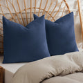 Phf 100% Cotton Waffle Weave Throw Pillow Cover, 22" x 22", No Filling, 2 Pack Elegant Home Decorative Square Throw Pillow Covers for Bed C…