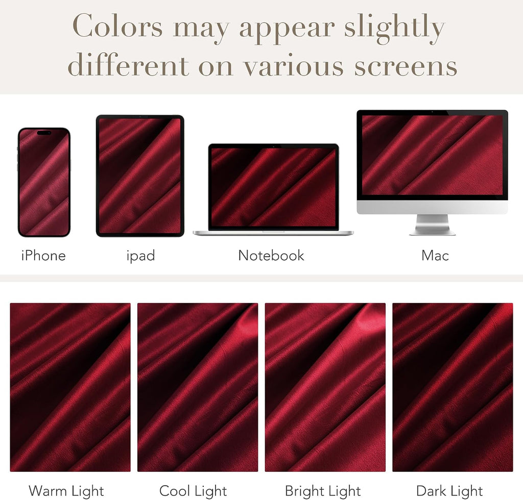 Nicetown Red Velvet Christmas Curtains 96 inches Long, Rod Pocket & Back Tab Blackout Window Treatments Thermal Drapes Luxury for Living Ro…