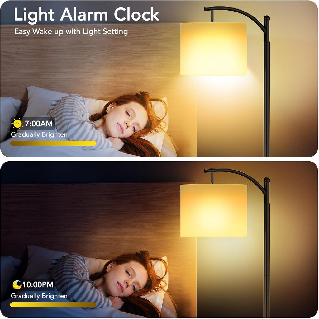 Floor Lamps with Matter Smart Light Bulb, RGB + Color Temperatures Bright Dimmable Smart Floor lamp, Living Room Standing Tall Industrial…