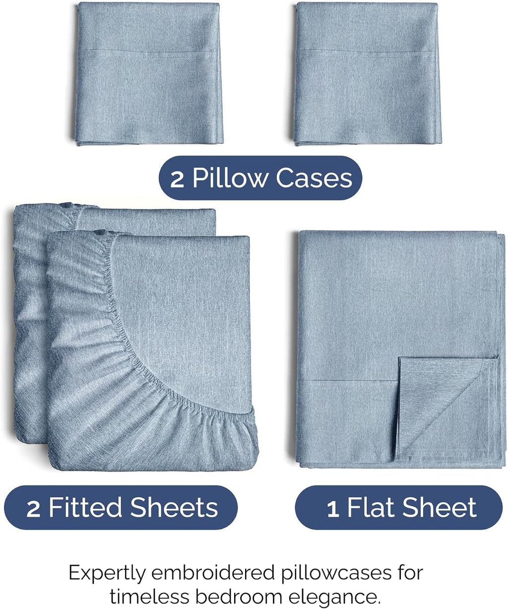 Split King Size 5 Piece Sheet Set - Comfy Breathable & Cooling Sheets - Hotel Luxury Bed Sheets for Women & Men - Deep Pockets, Easy-Fit…