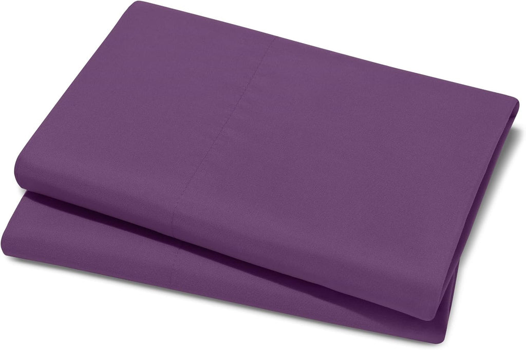 BareHome Bare Home Microfiber Pillow Cases - Standard Size Set of 2 - Cooling Pillowcases - Double Brushed - easy maintenance - Envelope…