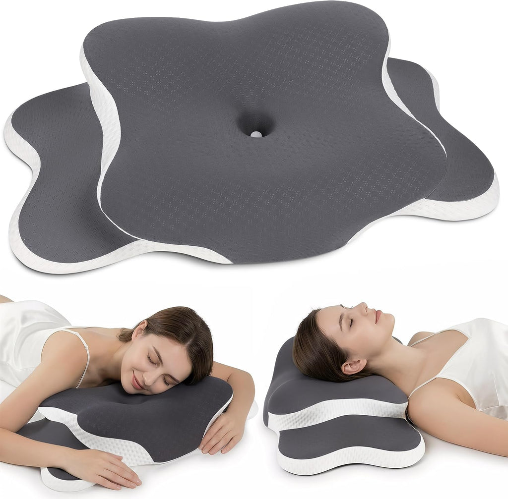 Esup Ergonomic Cervical Neck Pillow for, Adjustable Height Contour Memory Foam Orthopedic Bed Pillow for Sleeping, Ideal for Side, Back, a…