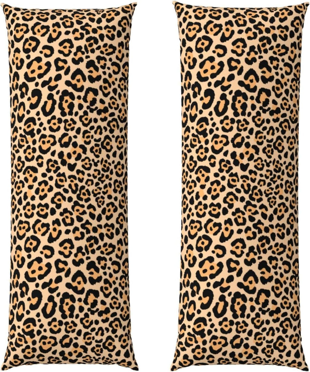 Sovvin Animal Leopard Print Body Pillow Cover Long Pillow Case with Zipper Decorative Soft Cushion Bedding Pillowcase for Couch Bedr…