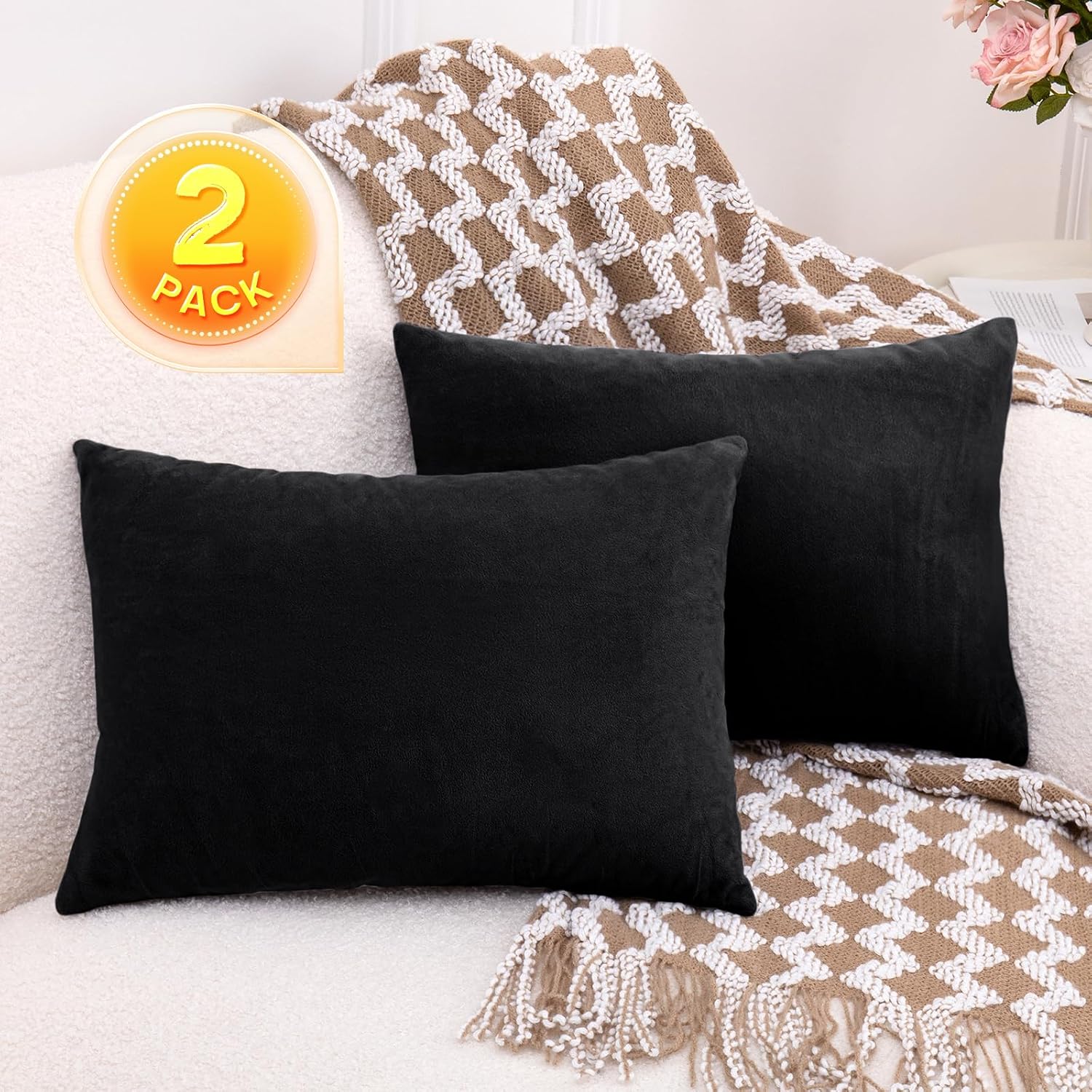 1 MIDDLE ONE 2 Pack Small Pillow, 16 X 12 Inches, Memory Foam Mini Pillow for Travel, Camping, Sleeping, Nap and Neck, Knee, Lumbar…
