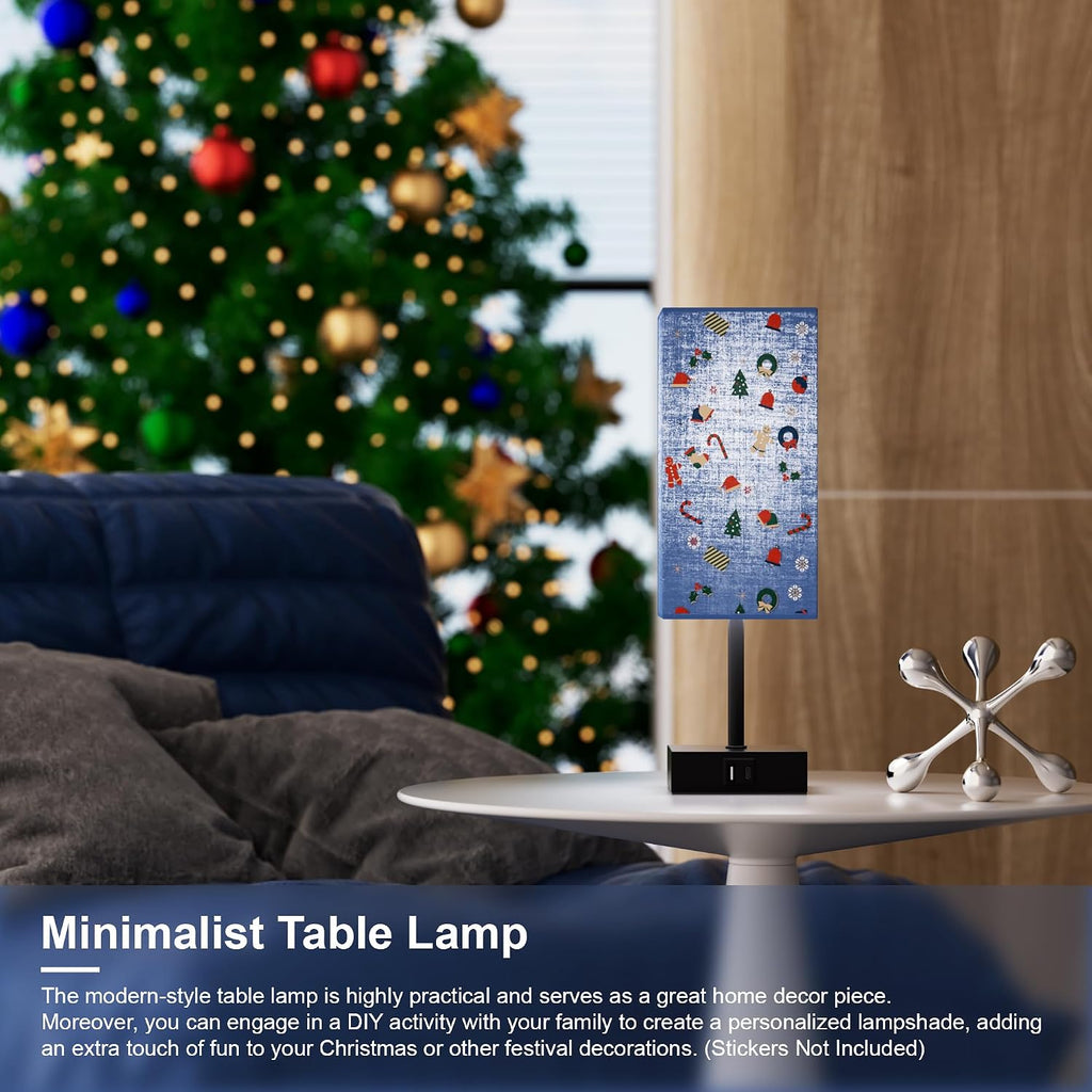 Bedside Table Lamp for Bedroom Set of 2, 3 Way Dimmable Touch Lamp with USB C+A Charging Ports, Small Nightand Lamps for Bedroom Decor…