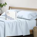 Mayfair Linen 100% Organic Cotton Sheets Twin Size - 3 PC Organic Cotton Percale Sheets Twin Set (Light Blue), Soft, Cooling & Breathable…