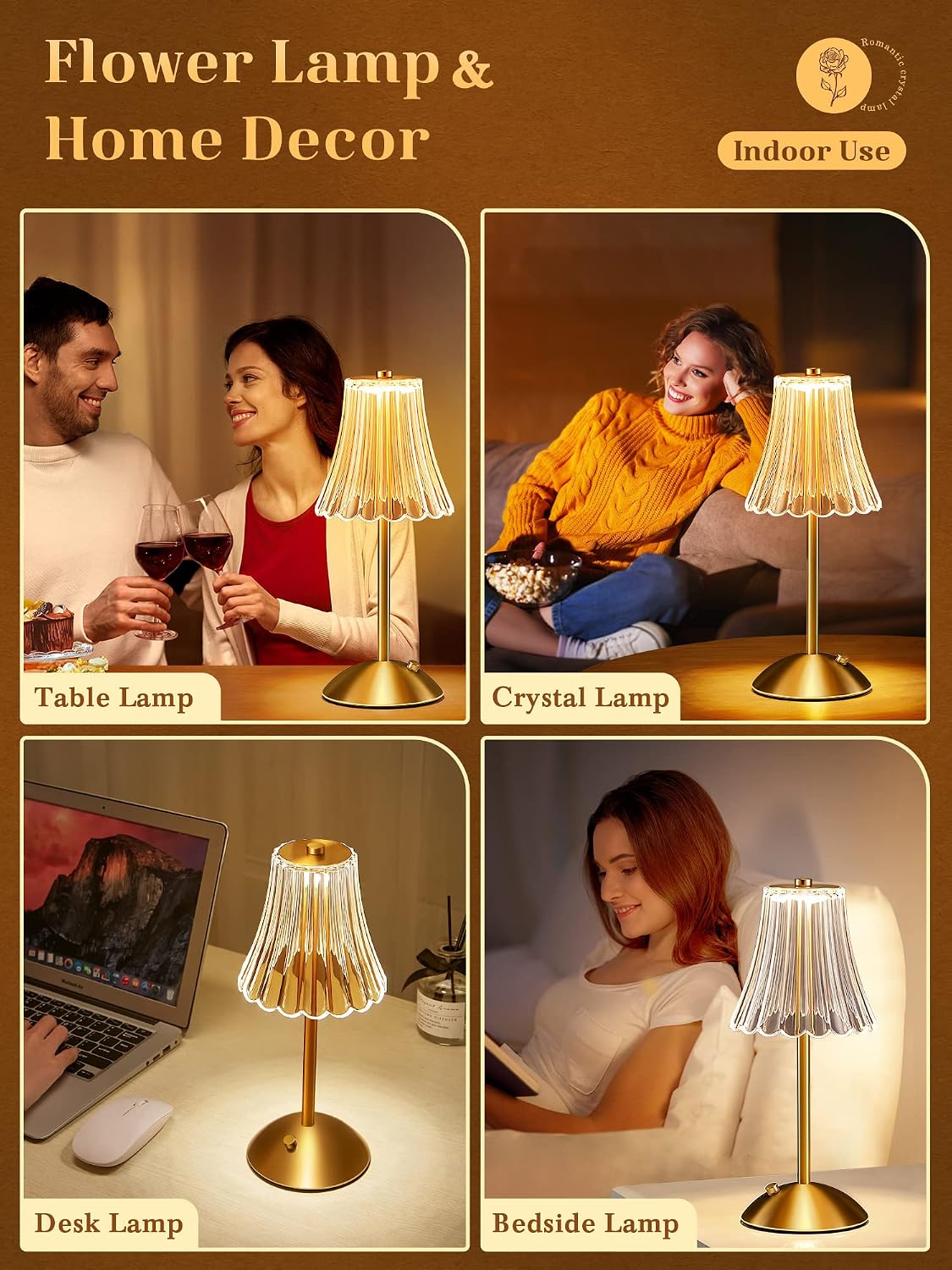 OneFire LED Table Lamp, 3200mAh Rechargeable Battery Operated, 30 Lighting Modes Bedside Light for Bedroom, Touch Control Nightstand Lamp,…