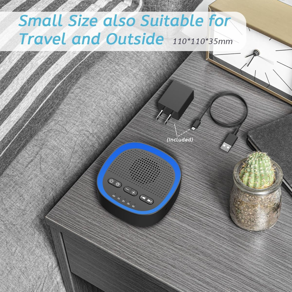 Sleep White Noise Sound Machines with 30 Soothing Sounds 3.5 mm Headphone Jack 5 Timer Settings 32 Precise Volume Memory Function Compact…
