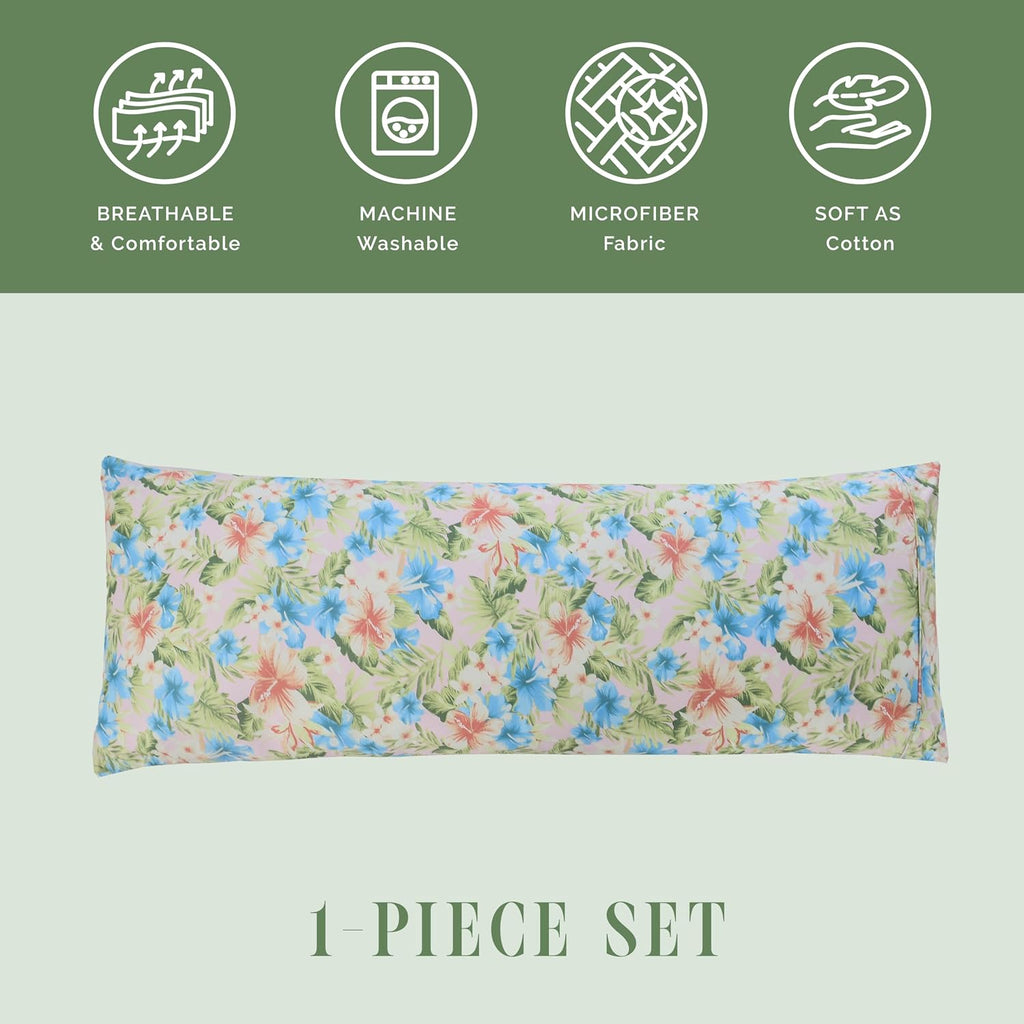 Elegantcomfort Elegant Comfort Ultra Soft 1-Piece Set Floral Print Pillowcases - 1500 Hotel Quality Microfiber, Soft and Smooth Hidden Zipp…