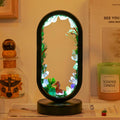 Runyangshi Natural Crystal Night Light LED Bedroom Living Room Night Lamp Oval Quartz Lamp USB Power Bionic Botanical Forest Style…