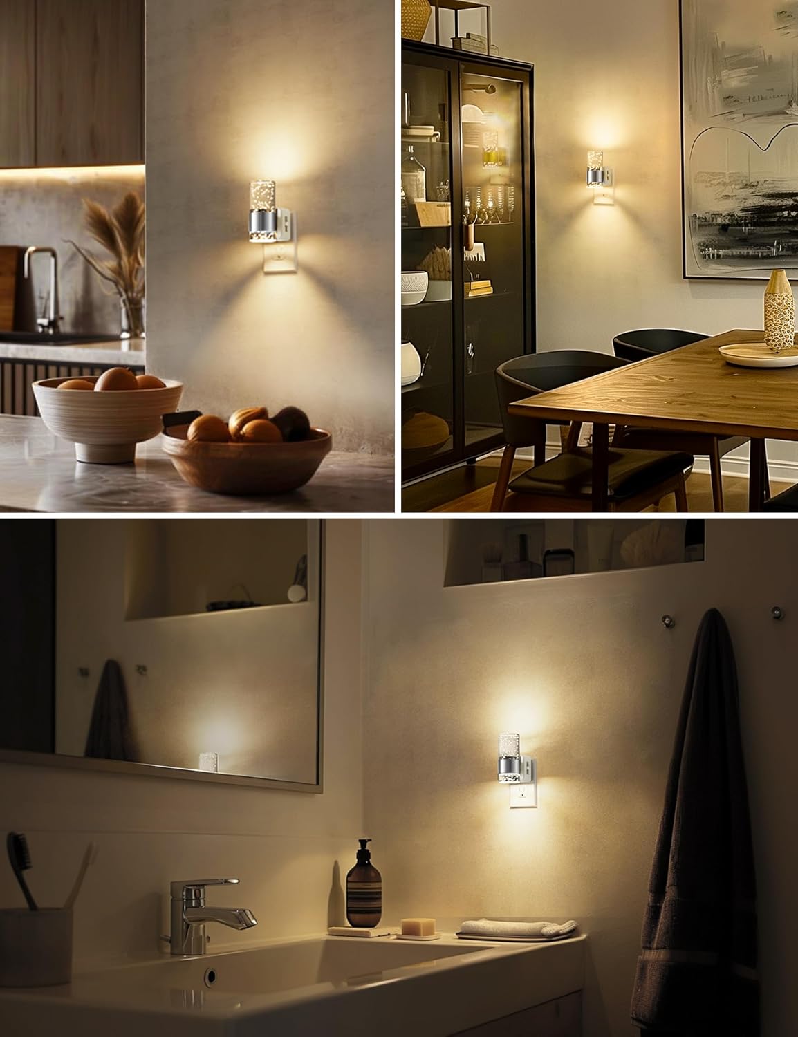L LOHAS LED Night Light, Dimmable Night Lights Plug into Wall, Acrylic Nightlights with 0-100 LM Adjustable Brightness, 3000K Plug in…