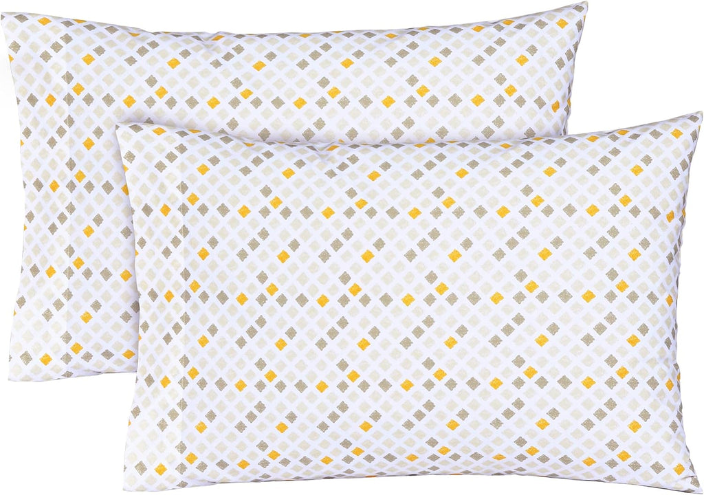 FEATHER & STITCH NEW YORK 100% Cotton 2 Piece King Pillow Cases, 300TC Ultra-Soft Pillowcases with Envelope Closure, Wrinkle- Fade- Stain…