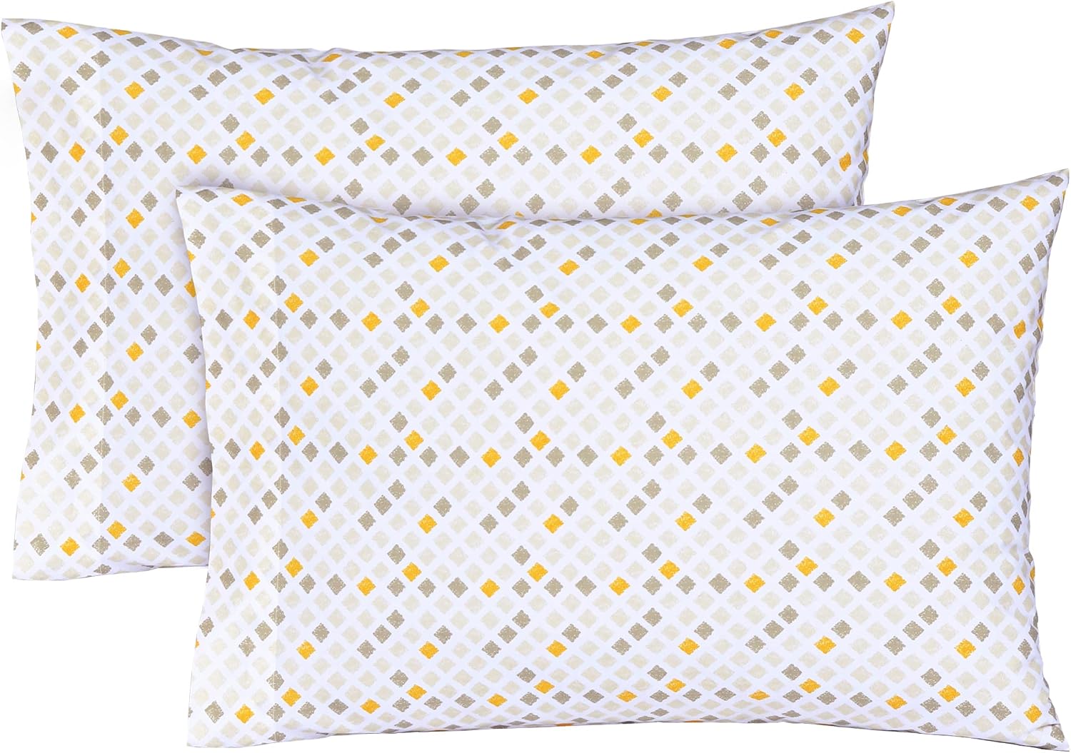 FEATHER & STITCH NEW YORK 100% Cotton 2 Piece King Pillow Cases, 300TC Ultra-Soft Pillowcases with Envelope Closure, Wrinkle- Fade- Stain…
