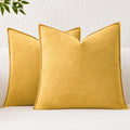 KevinTextile Kevin Textile Waterproof Decorative Pillow Covers Yellow 20x20 Inch Pack of 2 Soft Boucle Textured Throw Pillowcases Elegant A…