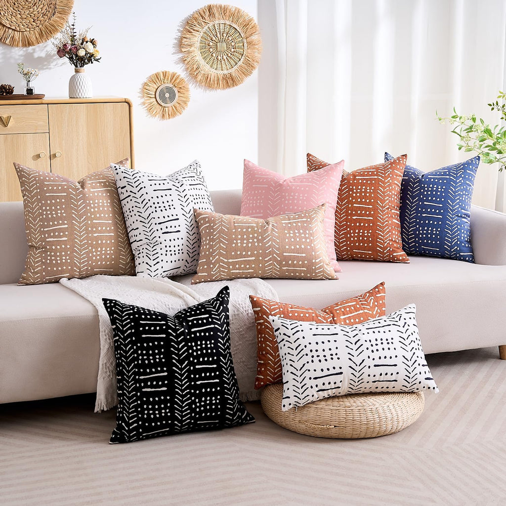 BONSTRAP Pink Boho Body Pillows Covers Decorative Long Lumbar Accent Throw Pillow Covers Large Queen 20x54 1 Piece for Bed Sleeping…