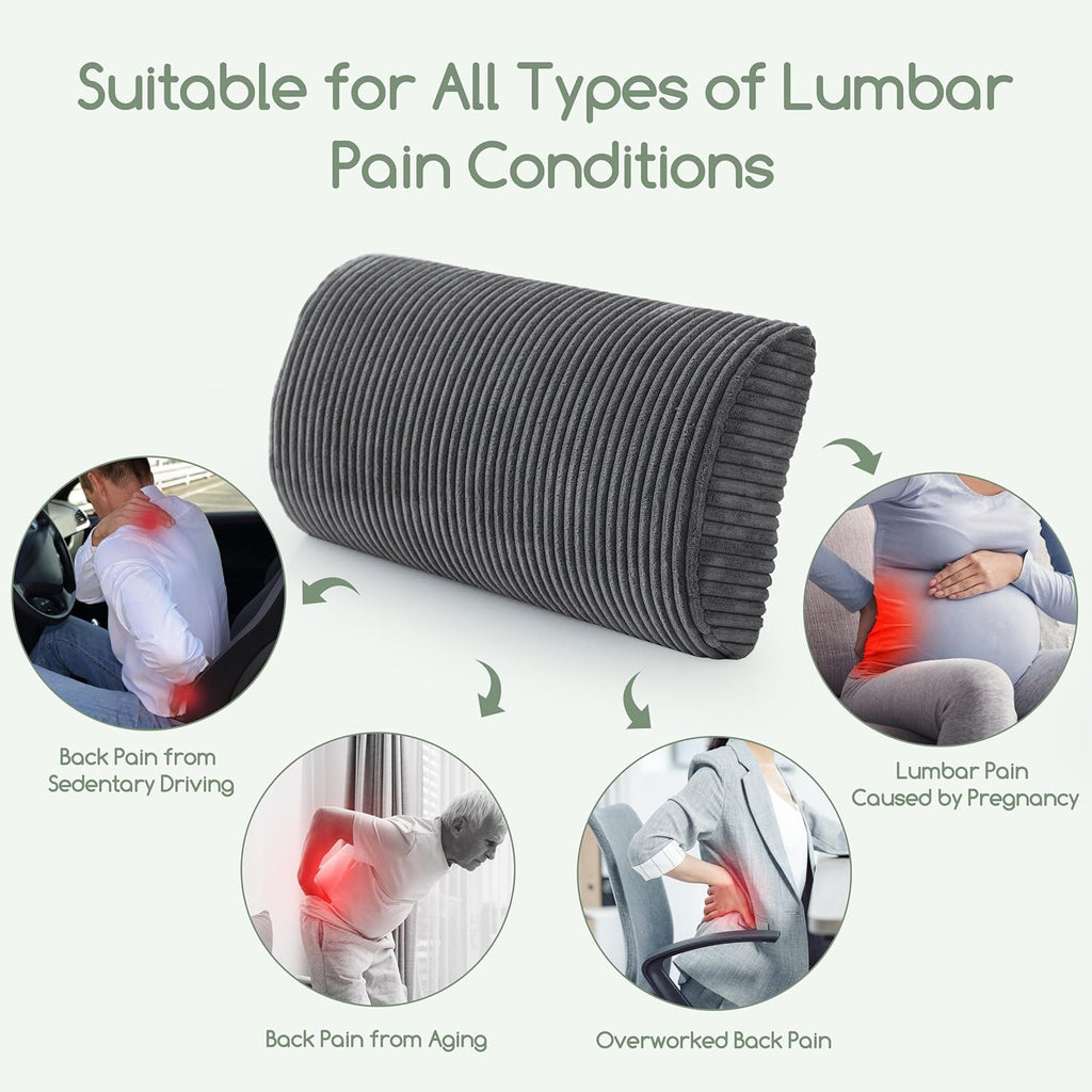 Higogogo Lumbar Support Pillow for Recliner Chair/Accent Chair/Couch, Memory Foam Back Support Cushion for Elderly, Recliner Cushions for B…