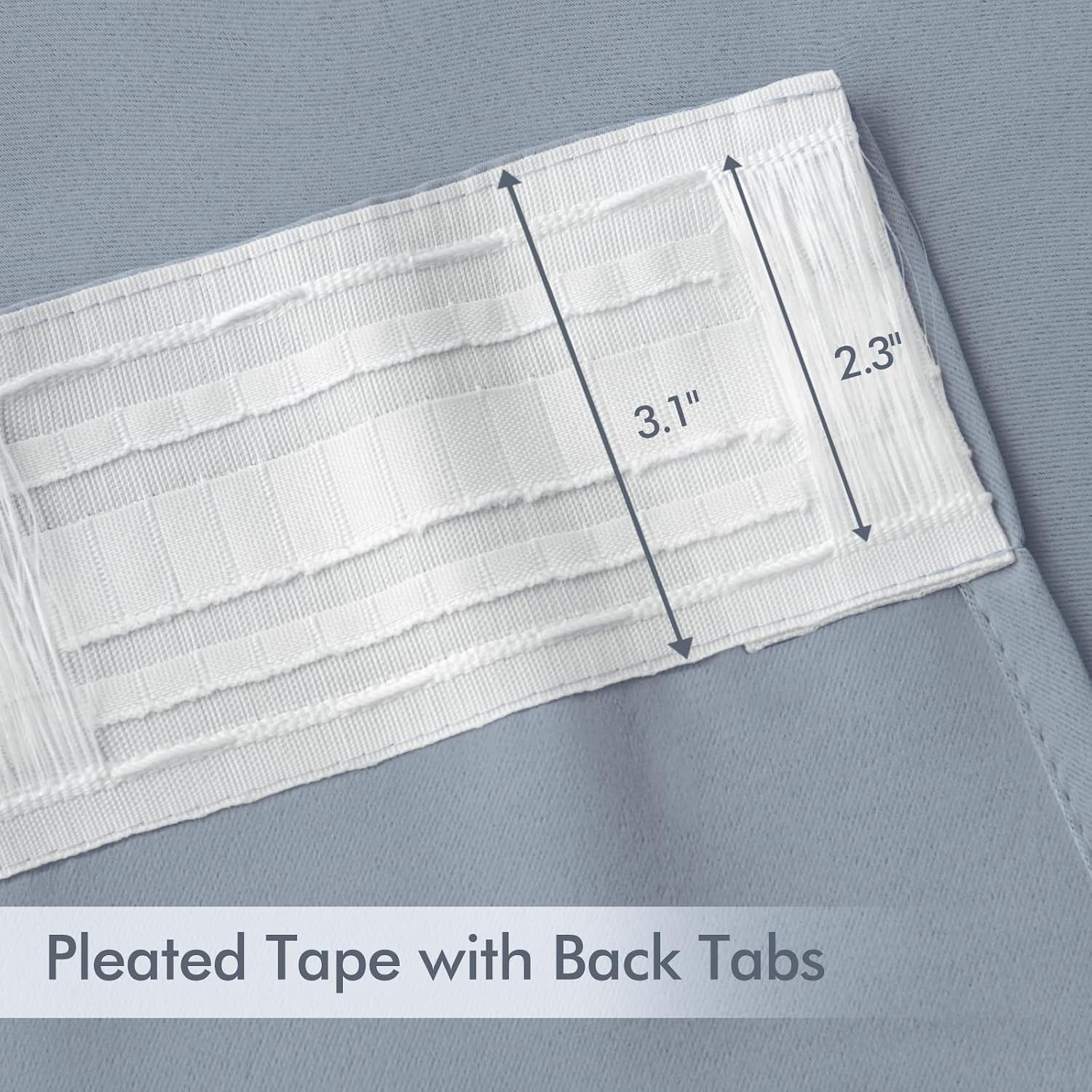 Miulee Light Blue Back Tab Blackout Curtains 102 Inch Long 2 Panels Set for Bedroom, Rod Pocket/Pinch Pleated Thermal Insulated Living Room…