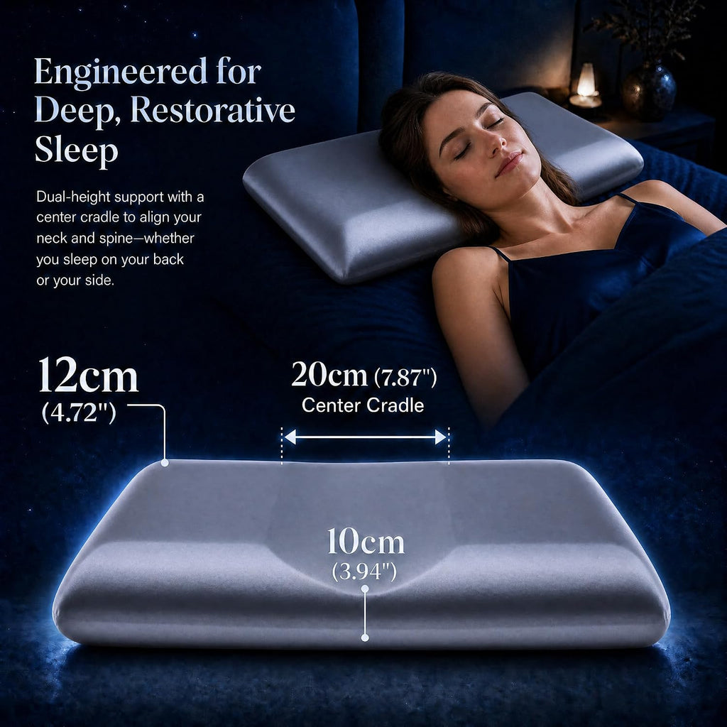 Silicone Pillow for Sleeping, Cooling Ergonomic Neck Support Pillow, High Resilience Bed Pillow for Side Back Sleepers, Washable…