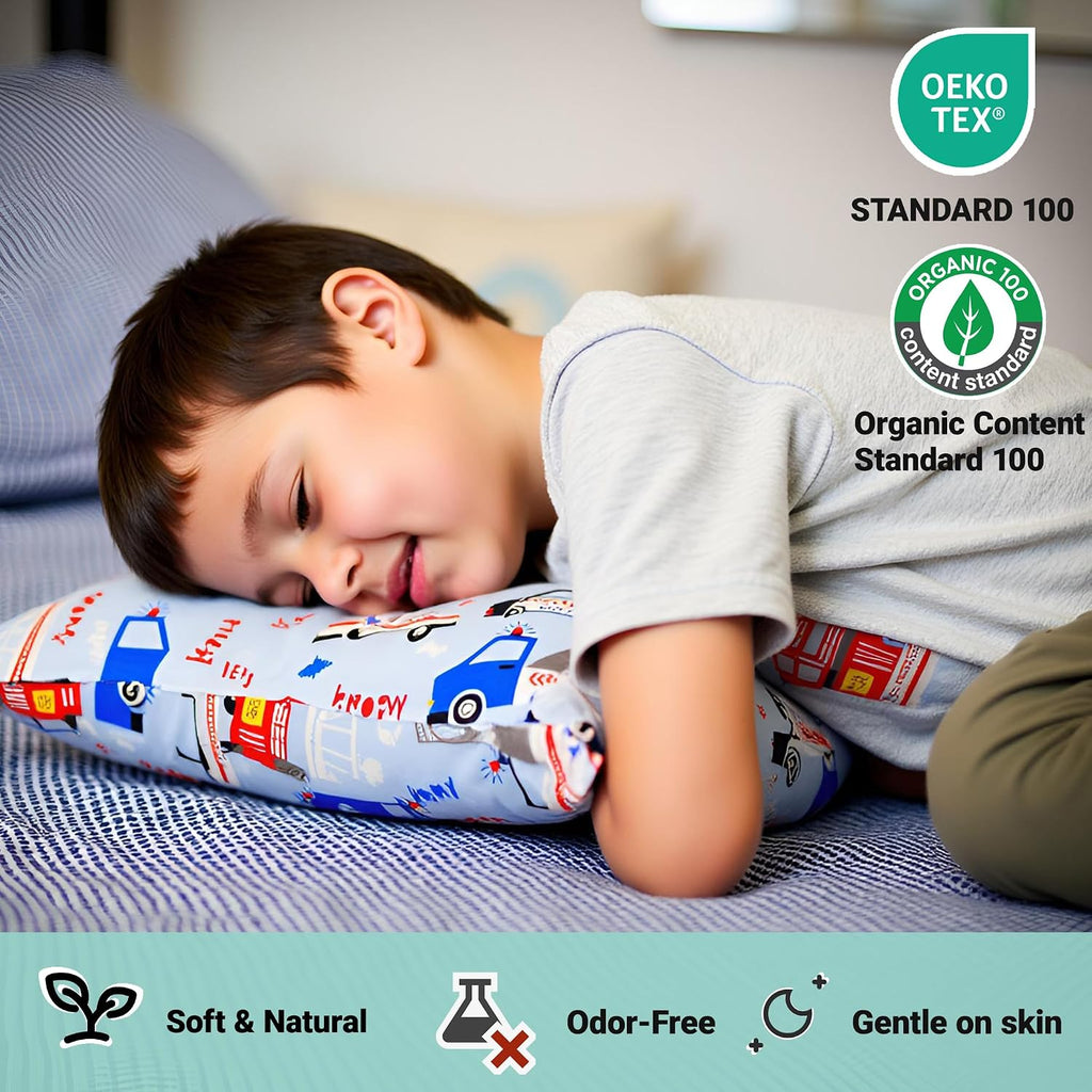 ZPECC-ABrandThatHasBeenFocusedOnBeddingFor20Years ZPECC Toddler Pillow with Pillowcase 2 Pack - 13x18 Organic Cotton Hypoallergenic Kids Pi…