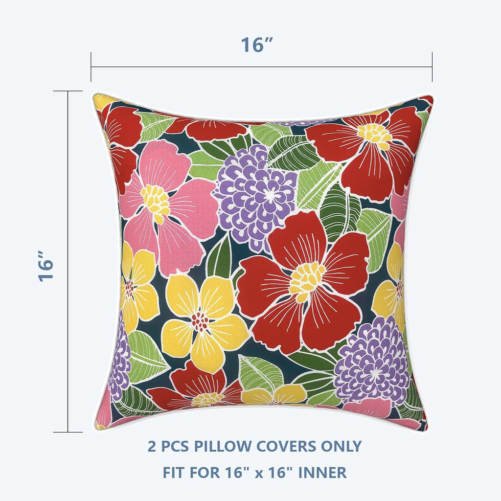 LVTXIII Outdoor Throw Pillow Covers Set of 2, Patio Waterproof Pillow Cases Fade Resistant Accent Pillow Covers for Home and Garden…