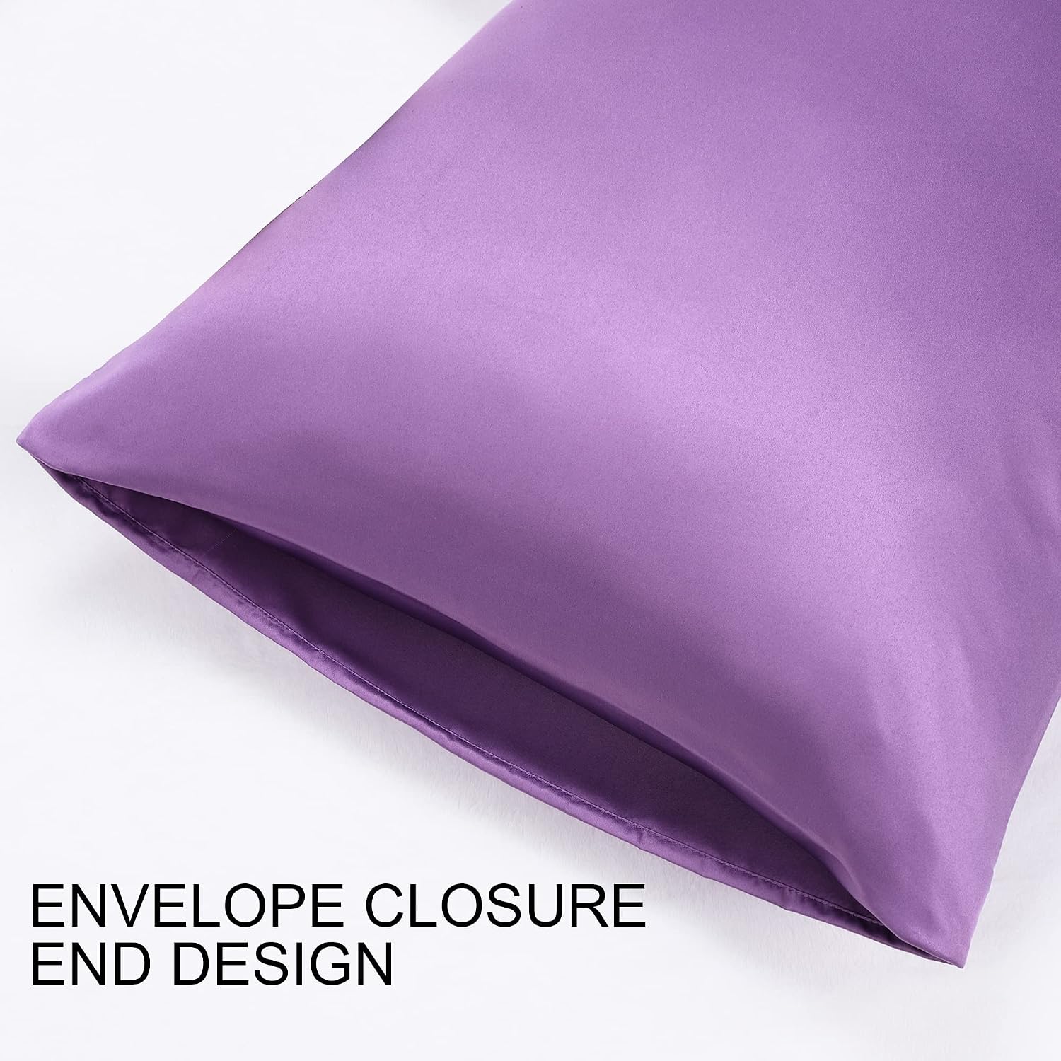 uxcell 2 Pack Silk Satin Pillowcase for Hair and Skin, Cool, Silky, Soft Breathable Pillow Cases Travel Size 14x20 Inch Sateen Pillowcase P…