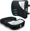 Samsonite Ergonomic Seat Cushion and Lumbar Support Cushion Combo, Memory Foam Office Chair for Back Support, Car Seat and Wheelchair…