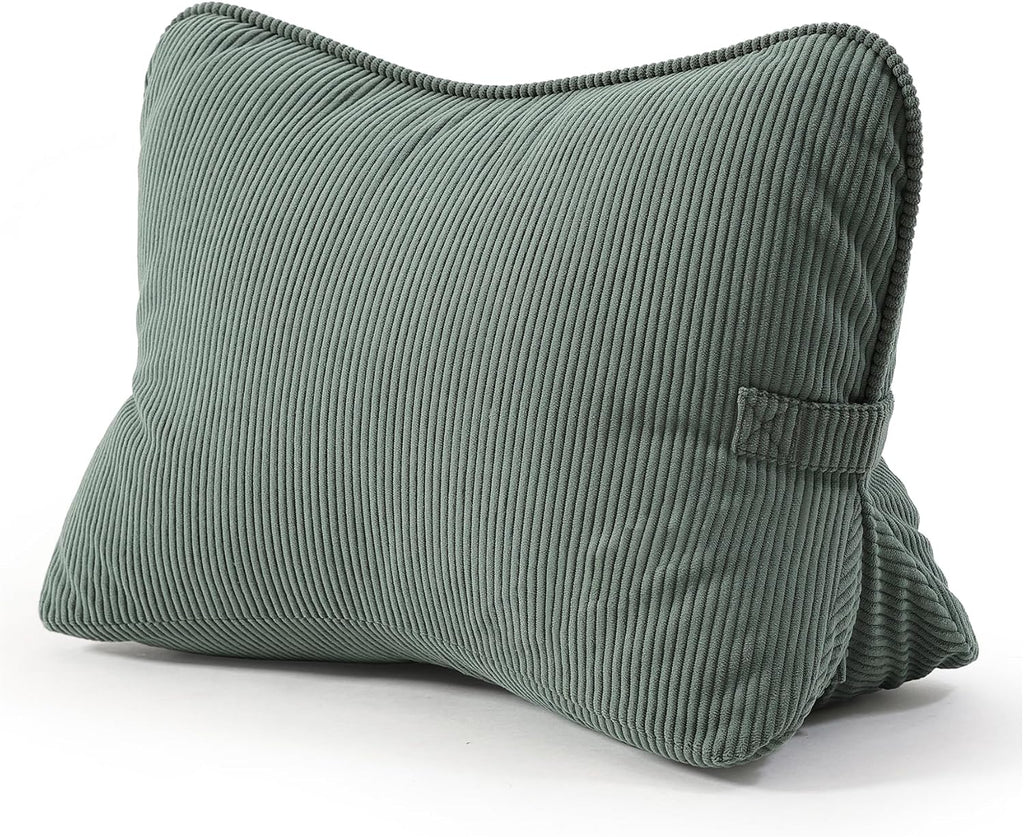 Ailuteie Pat. Pend. Corduroy Lumbar Support Pillow for Sitting and Posture Support, Triangle Cushion for Bed, Sofa or Couch, Reading Back P…