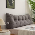 Triangular Headboard Pillow Full Size Reading Pillows for Sitting in Bed Couch Adult, Grey Bed Rest Cushion 47"*4.7"*15.7" Backrest Lumbar…