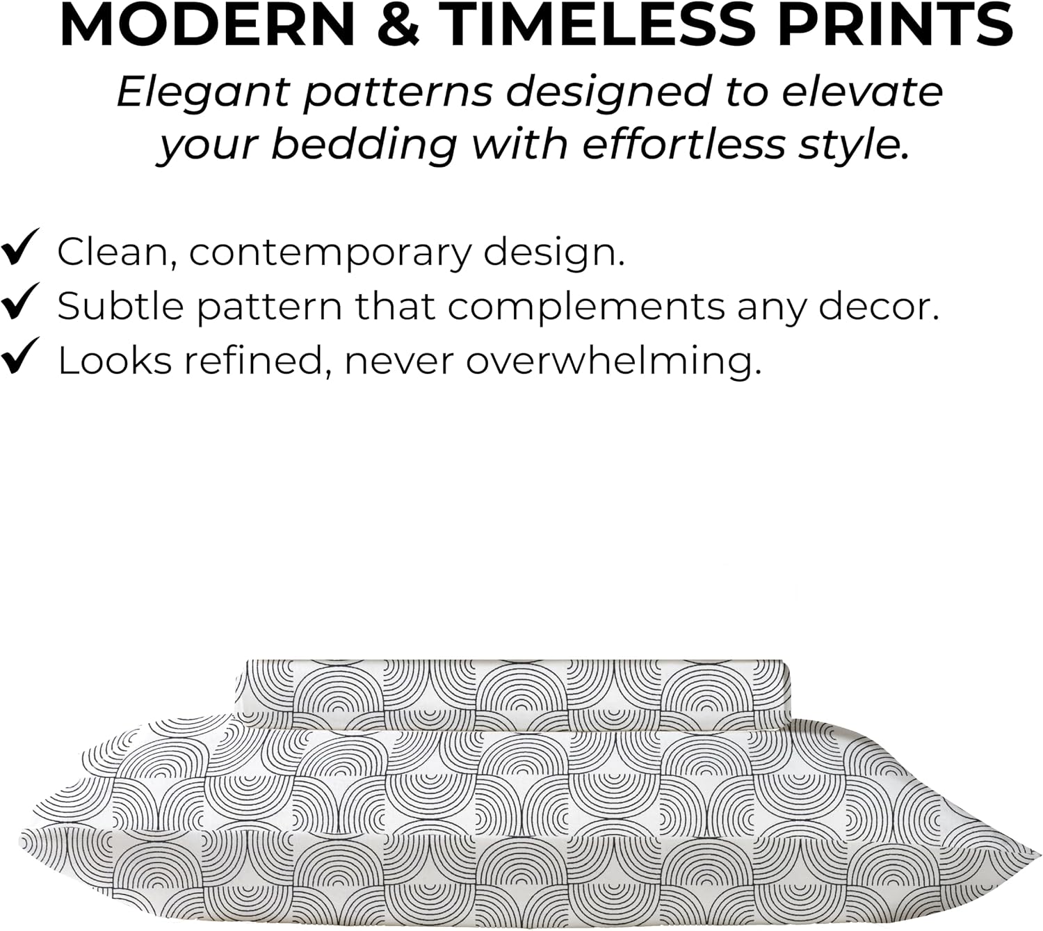 Twin Fitted Sheet with 18" Deep Pockets, No Flat - Percale Weave Natural - Breathable 100% Cotton Printed Bedding, 1 Fitted Sheet + 1…