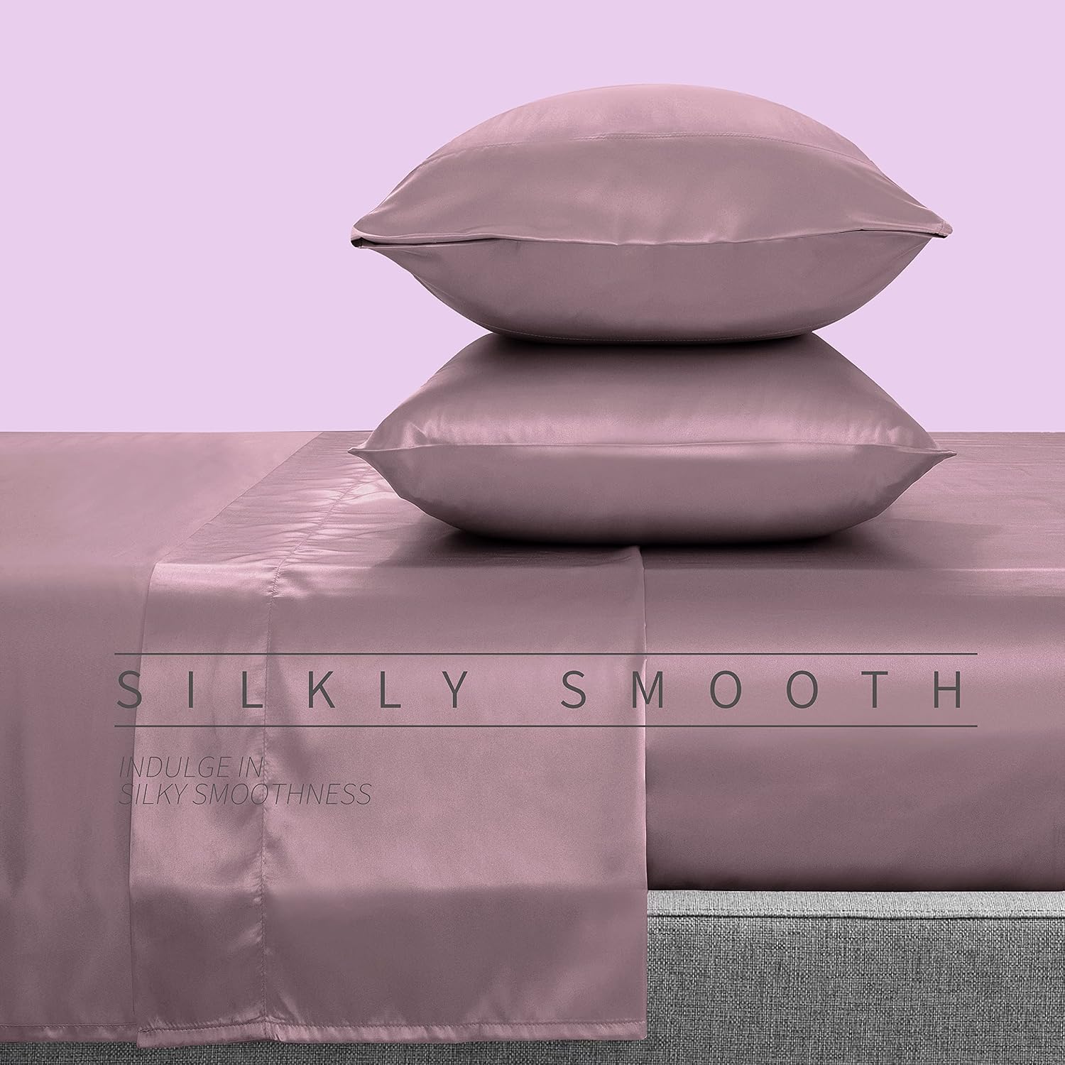 Cobedzy Satin Sheets Queen Size, 4 Pcs Silky Soft Satin Bed Sheets Queen Set with Deep Pockets, Extra Smooth & Luxurious Microfiber Sheet f…