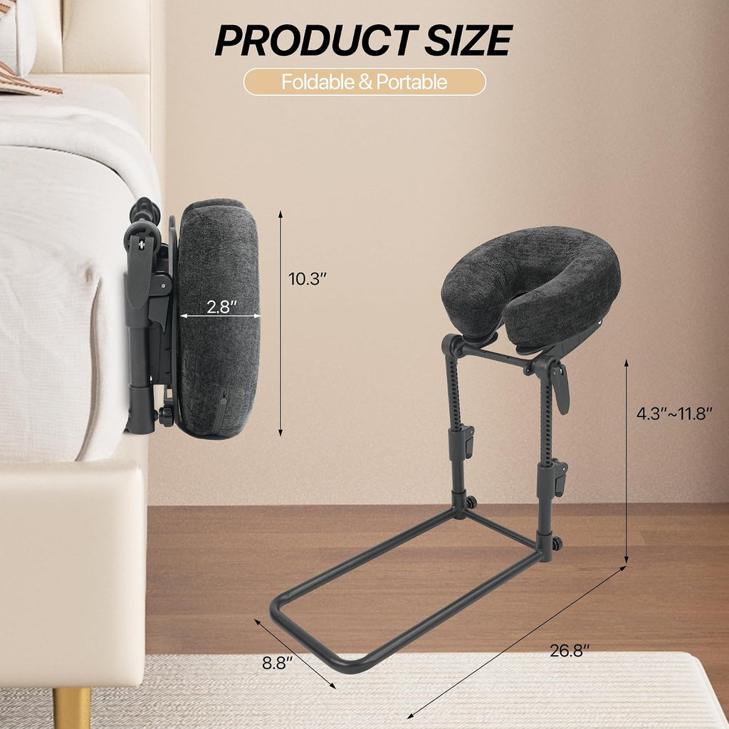 KCC Adjustable Massage Face Cradle for Bed, Home Massage Kit for Sleeping Mattress, Portable Massage headrest with Memory Foam Pillow…