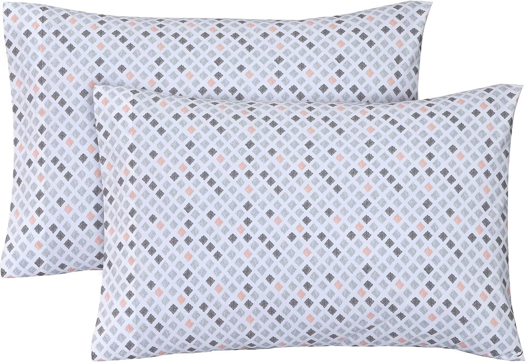 FEATHER & STITCH NEW YORK 100% Cotton 2 Piece King Pillow Cases, 300TC Ultra-Soft Pillowcases with Envelope Closure, Wrinkle- Fade- Stain…