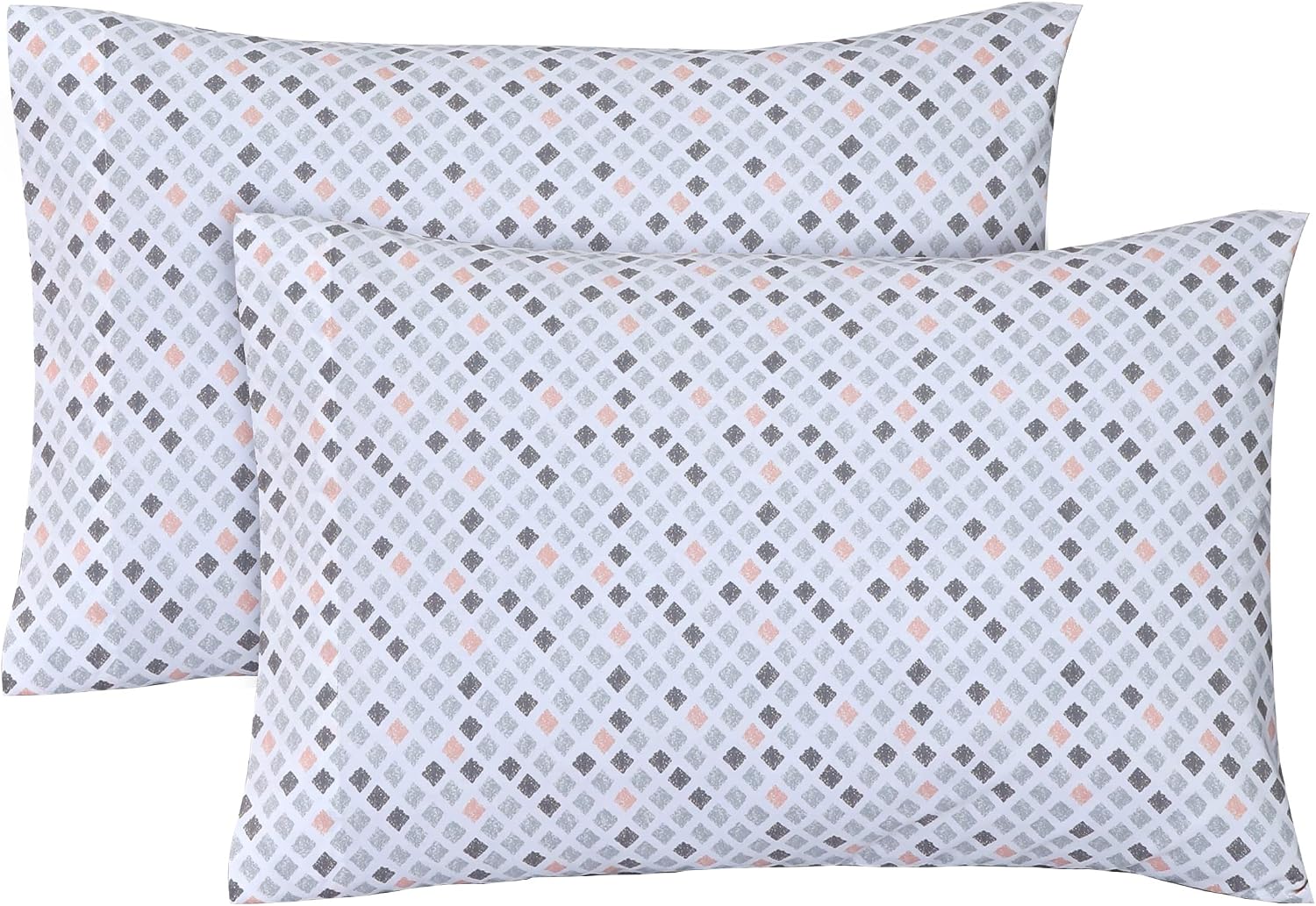 FEATHER & STITCH NEW YORK 100% Cotton 2 Piece King Pillow Cases, 300TC Ultra-Soft Pillowcases with Envelope Closure, Wrinkle- Fade- Stain…