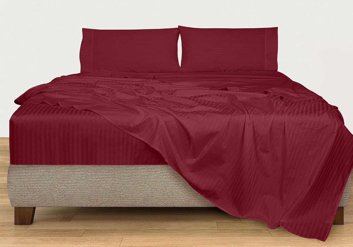 Royalelinens ROYALE LINENS 300 Thread Count 100% Long Staple Combed Cotton Printed Sheet Set - 3 Piece Twin Bed Sheets - 1 Fitted, 1 Flat &…