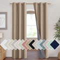 NICETOWN Burlap Vintage Open Linen Weave Flax Thermal Curtains, 100% Blackout Curtains 84" Long for Dining Room, Soundproof Window…