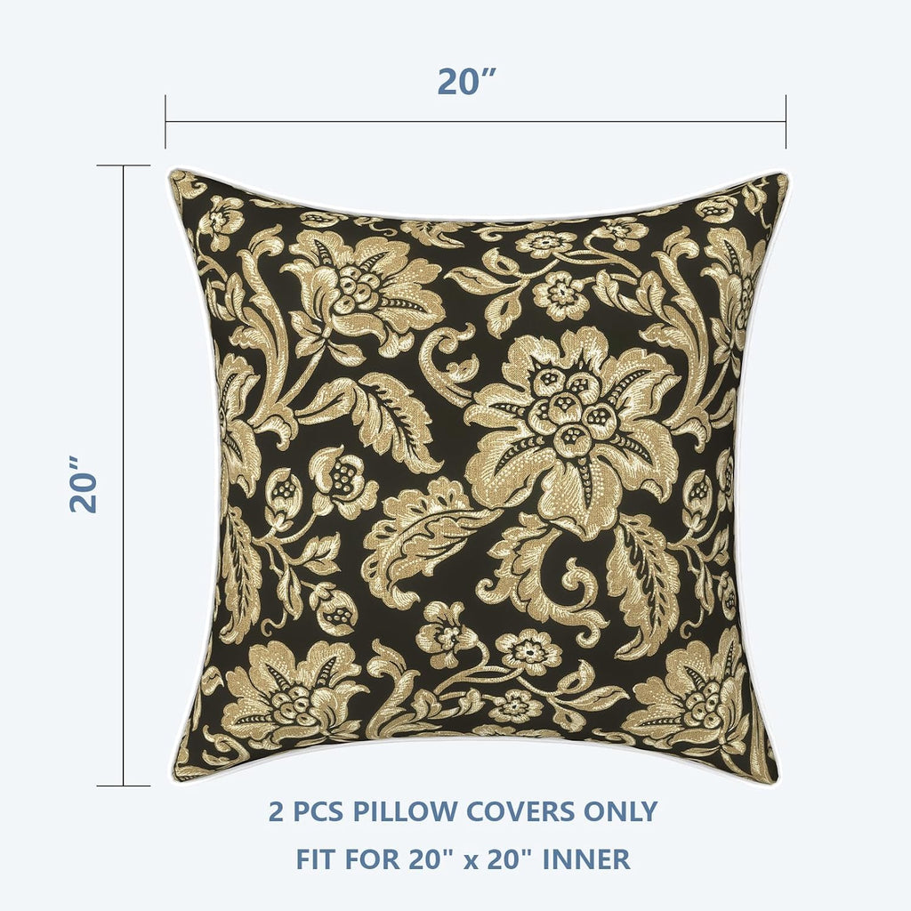 LVTXIII Outdoor Pillow Covers 20x20 inch Patio Waterproof Throw Pillow Cases Fade Resistant Accent Pillow Covers for Spring Summer Garden…