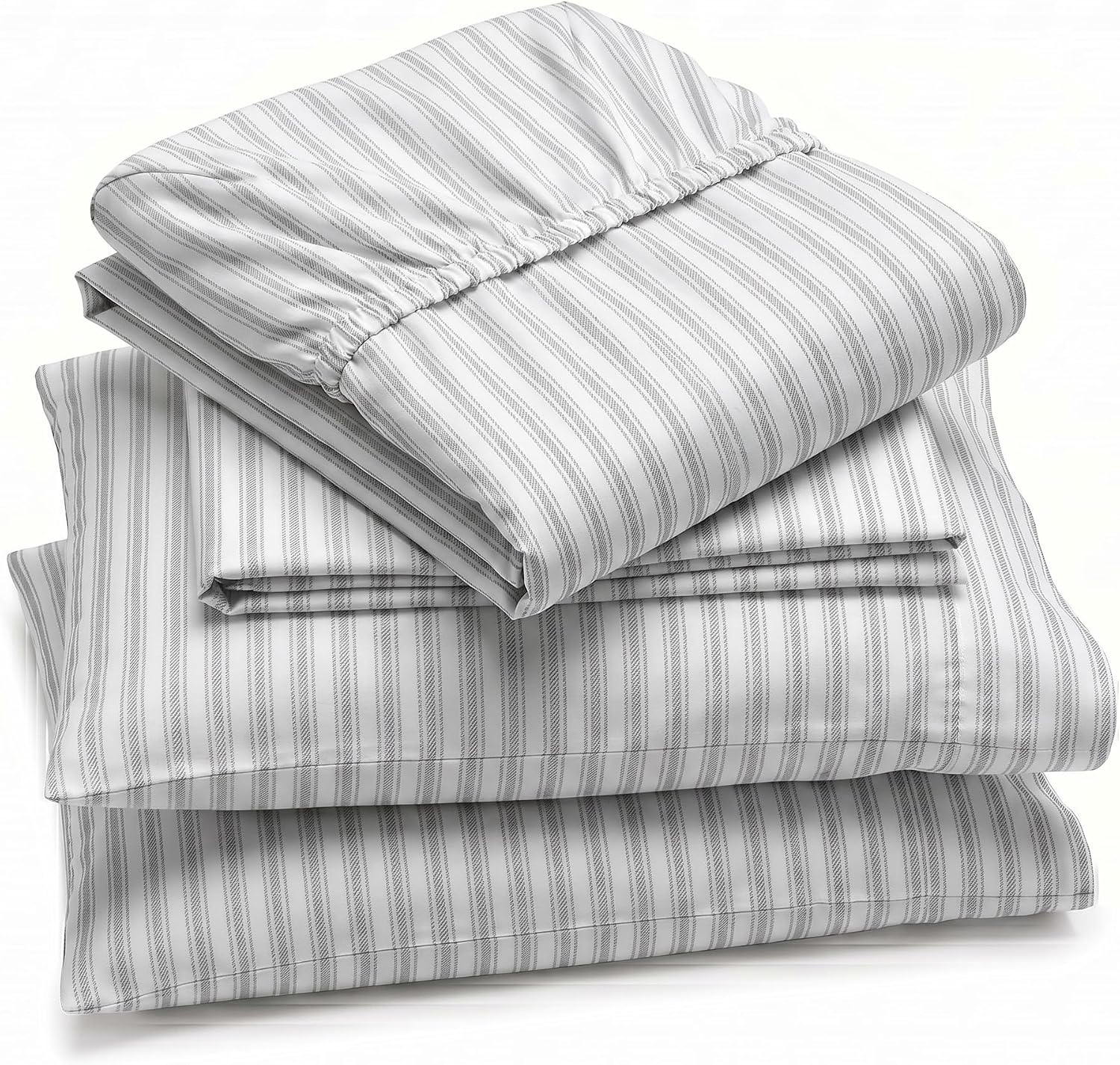 Perupima Peru Pima 415 Thread Count Percal Full Sheet Set - 100% Peruvian Pima Cotton, 4 Piece (Flat, Fitted, 2 Pillowcases) - Cooling, Cri…