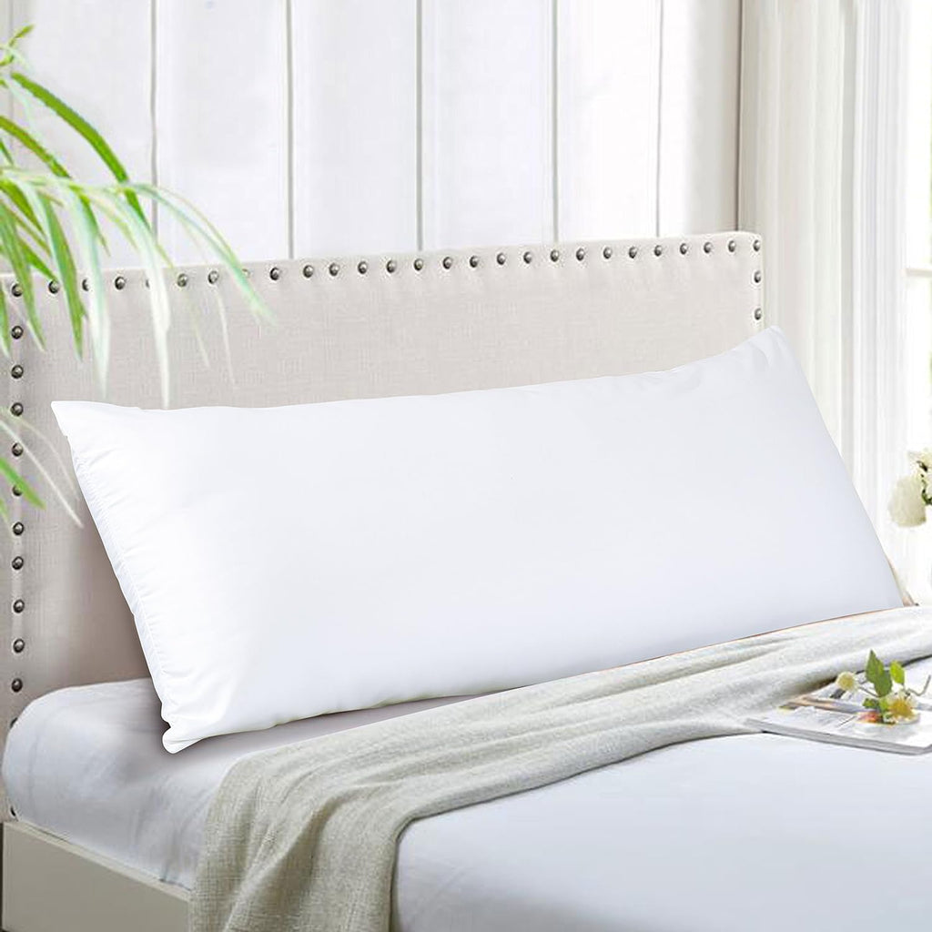 Evolive Ultra Soft Microfiber Body Pillow Cover/Pillowcases 21"x54" with Hidden Zipper Closure (21"x54" Body Pillow Cover, White)
