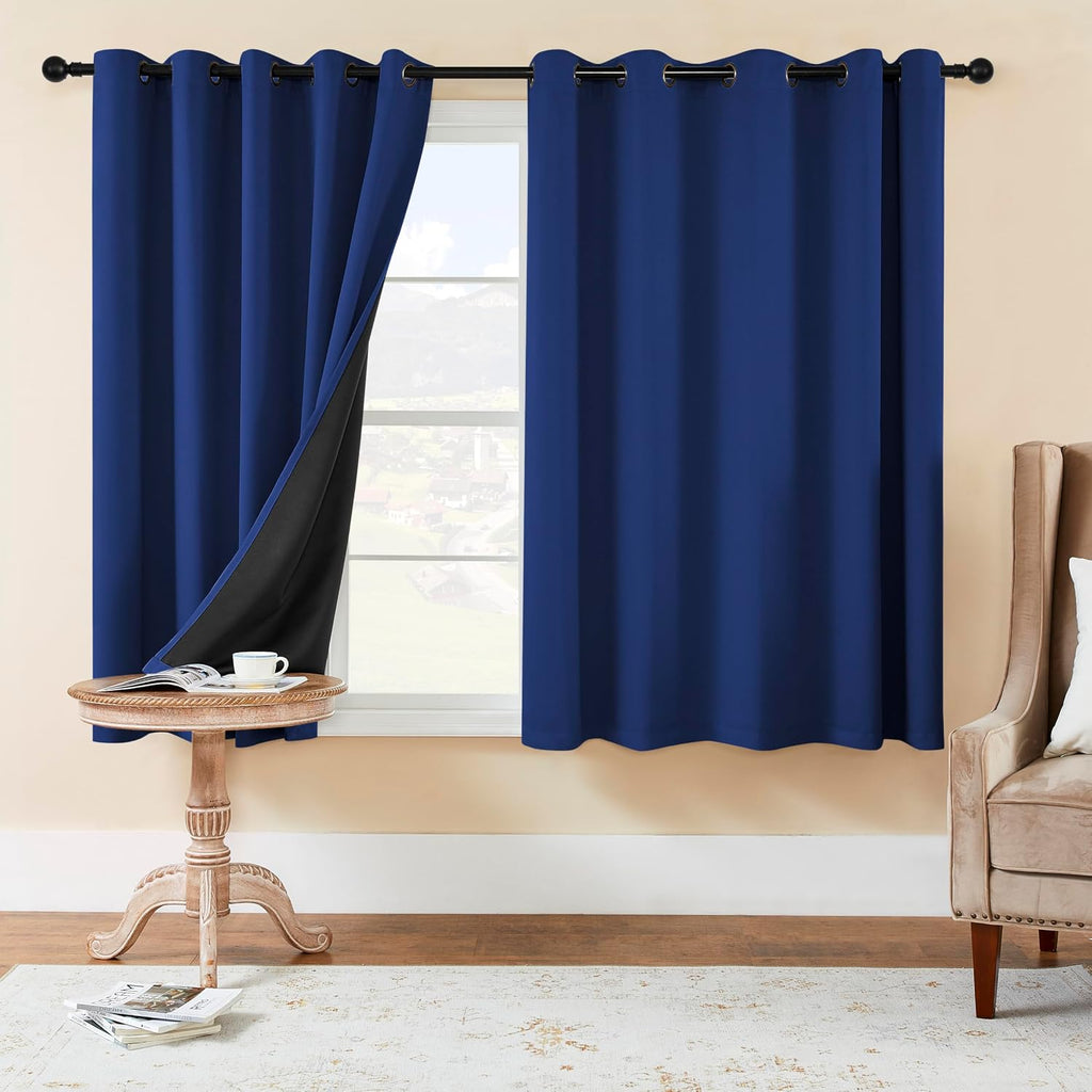Rutterllow 2 Panels Full Light Blocking Curtains & Drapes for Bedroom - Antique Copper Bronze Grommet Window Treatment Blackout Curtain for…