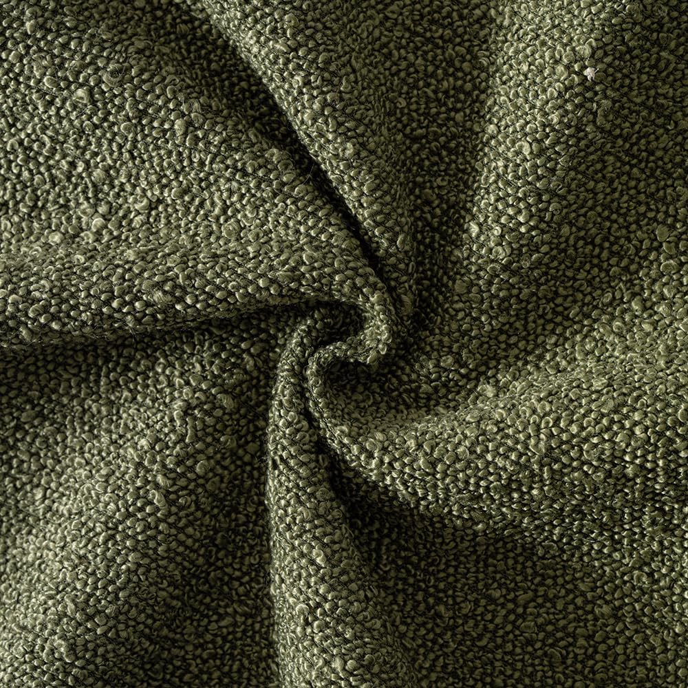 Miulee 12x20 Inch Decorative Lumbar Pillow Covers for Couch Bed Set of 2 Textured Boucle Neutral Spring Throw Pillow Covers Olive Moss Gree…