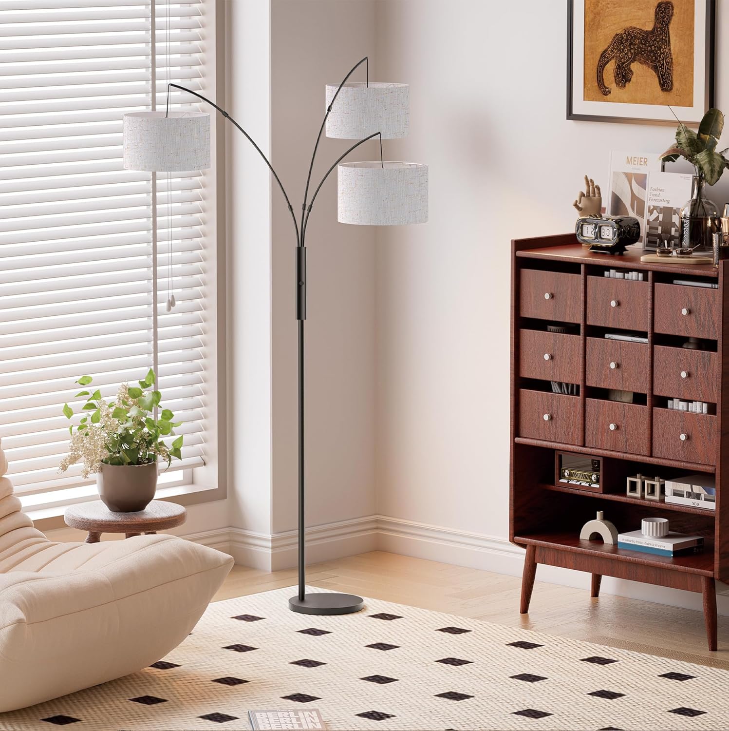 SIBRILLE 27W Floor Lamps for Living Room - Super Bright Dimmable Tree Floor Lamp, Modern Standing Lamp with Remote & Touch Control, 3…