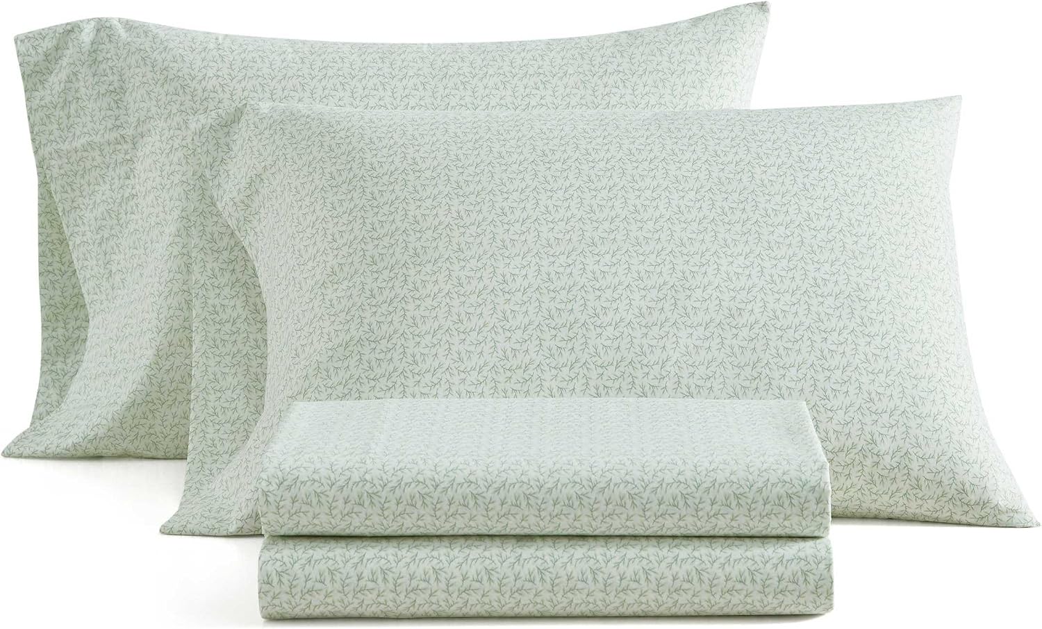 MarthaStewart Martha Stewart - Queen Size Sheets Set, Crisp & Tailored Cooling Sheets w/a Naturally Smooth Cotton Percale Lightweight Feel…